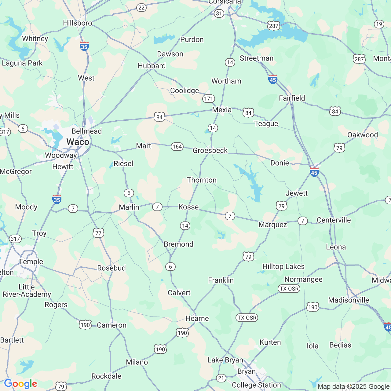 Google map image of our locations